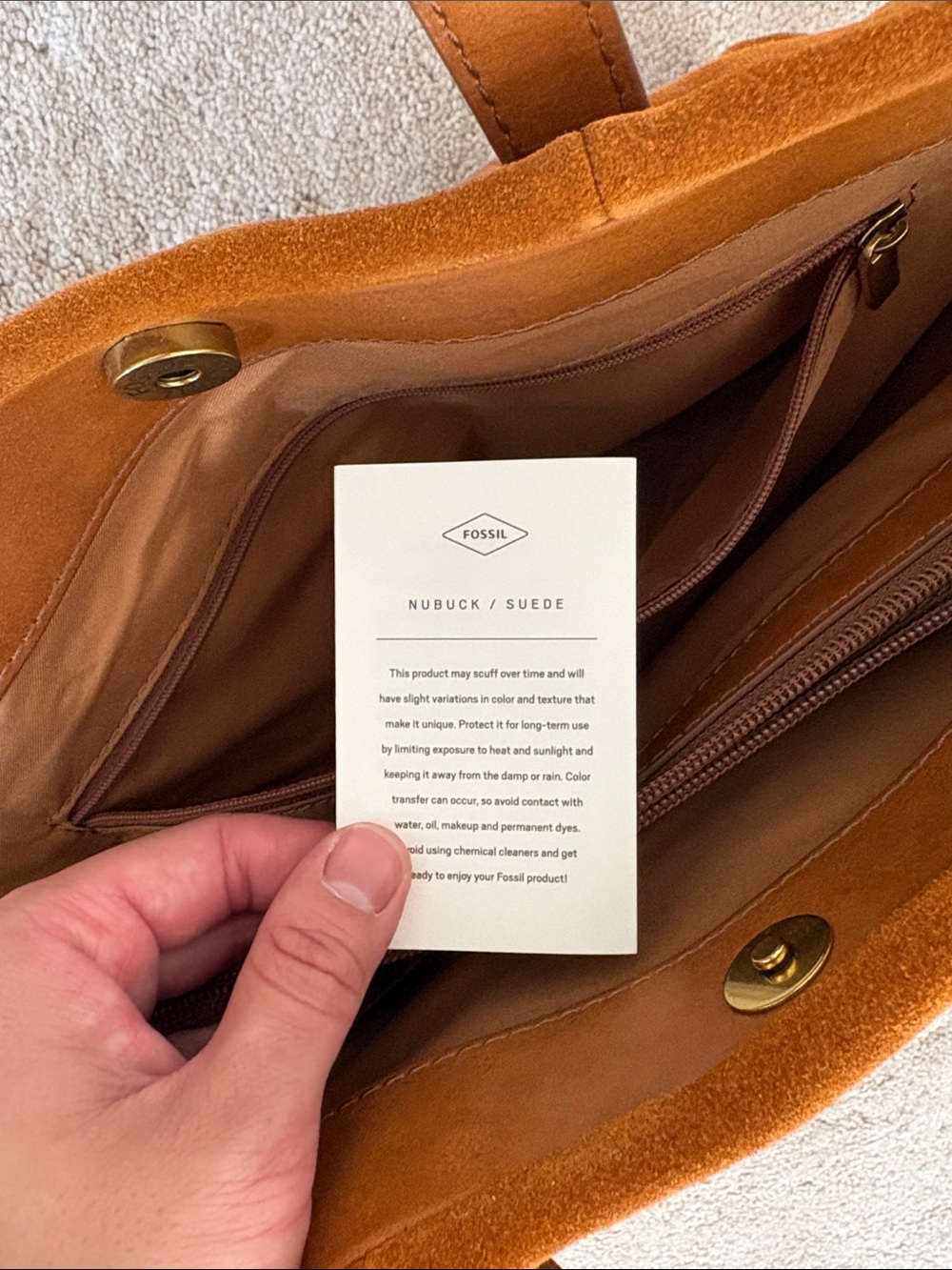 Fossil - Suede Kingston Tote - Picture 3 of 6